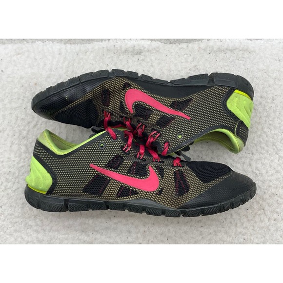Nike Free Bionic Running Shoes Womens 7.5 Black Pink Green Lightweight 599269063 - Picture 7 of 11